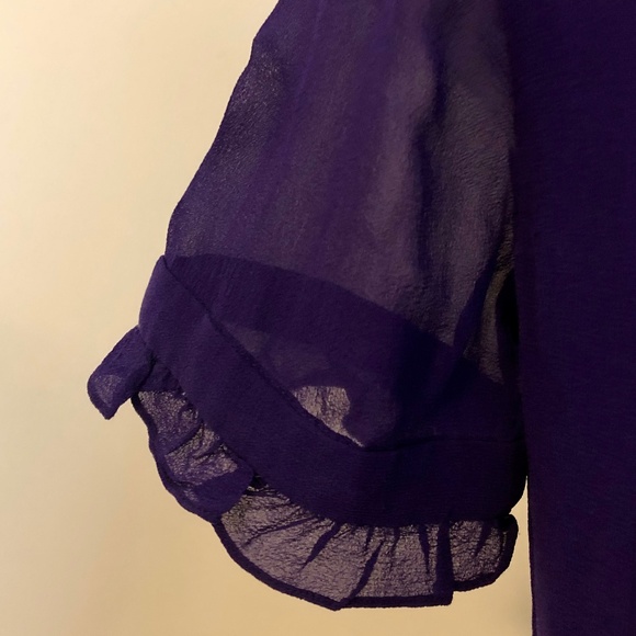 Royal Purple 'Bryan | Bryan Bradley' Silk Blouse - Picture 7 of 10